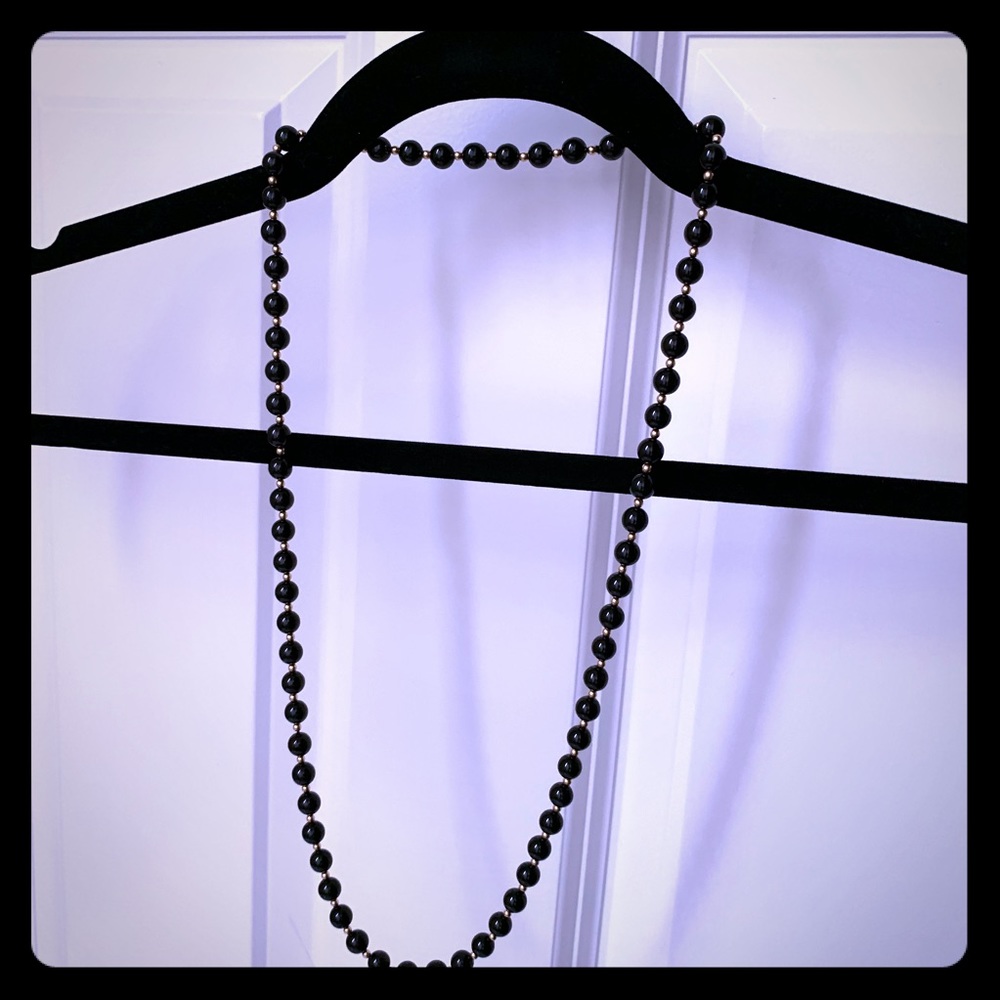 3 piece Vintage Black beaded necklace & bracelets